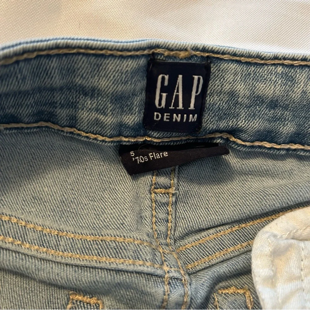 GAP Jean bundle of two pink super skinny &  blue distressed flare girls size 5